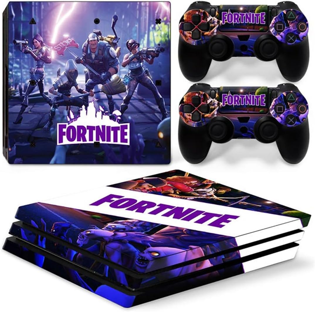 Vinyl Skins Games Console Decals & Controller Stickers Skin compatible with Sony PS4 Pro Console&Dualshock Controller Only (not PS4 /not PS4 Slim/Not PS5) (FORTNITE)