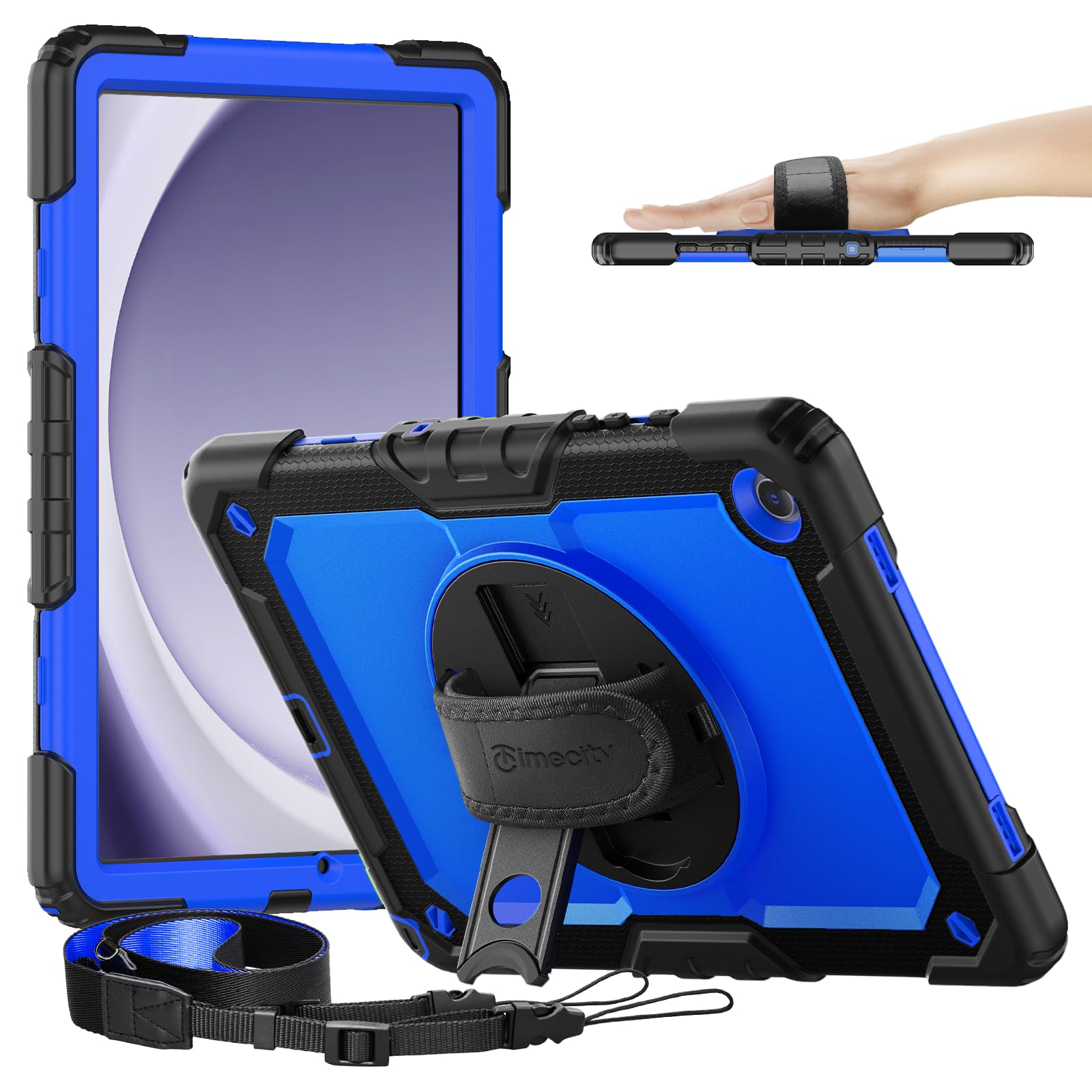 Funda Samsung Tab A9 Plus de 11" Timecity con soporte giratorio 360° y correa 8