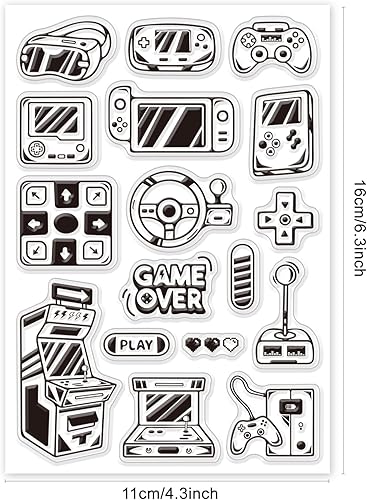 Miniatura 3 de PH PandaHall Sello electrónico transparente de silicona, sellos de goma transparentes para hacer tarjetas, decoración de álbumes de fotos y álbumes