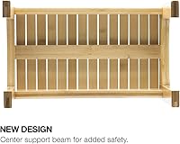 Vista 7 de Sorbus Taburete pequeño de bambú – Taburete de madera con reposapiés y taburete de entrenamiento para ir al baño para niños pequeños