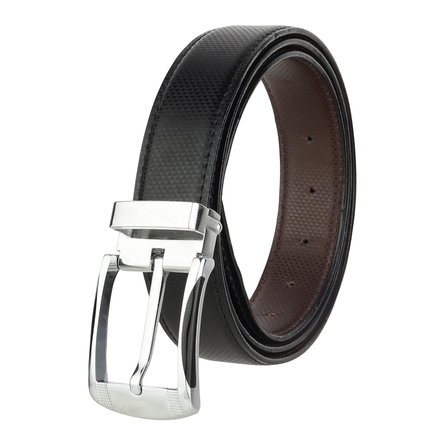 Zacharias Men’s PU Leather 35 MM Reversible Belt gr-26 (Black_2XL) (Pack of 1)