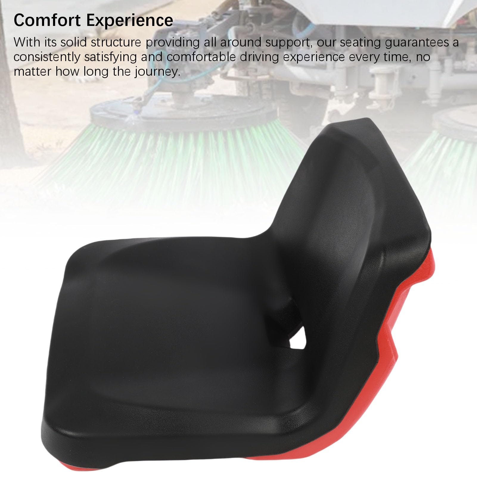 Fabater Asiento de Montacargas Universal, Asiento del Tractor con Espalda, Asiento del Cortacésped de Césped con Micro Interruptor y Agujeros de Drenaje, Acolchado de Espuma para Todos