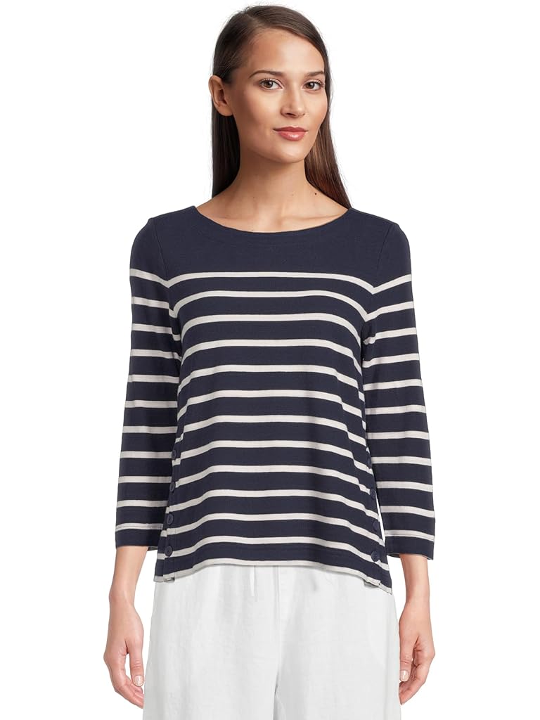 Navy Tommy Bahama Bahama Bliss Stripe 3/4 Sleeve Top