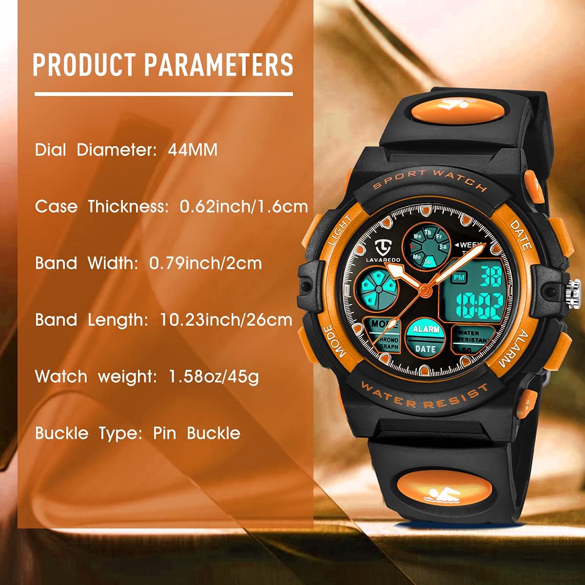 Kids Watch for Boys and Girls Ages 5-15, Analog Digital Waterproof with Alarm Clock Stopwatch, Birthday and Christmas Gifts