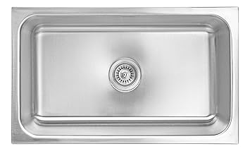 NEELKANTH Premium Stainless Steel Kitchen Sink With Waste Coupling in Matt Finish, Kitchen Sink For Home Size- 765 X 460 MM, Inch - 30