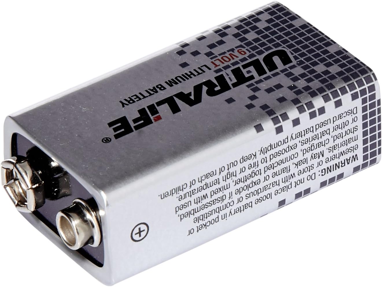 Ultralife Lithium Battery (9 Volt, E-Block, U9VL, U9VL-J-P, 1200 mAh, Economy Set of 10)