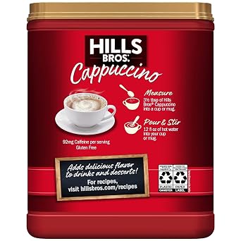 Hills Bros. Flavor Coffee (Classic Cappuccino, 14 Ounce (Pack of 2)
