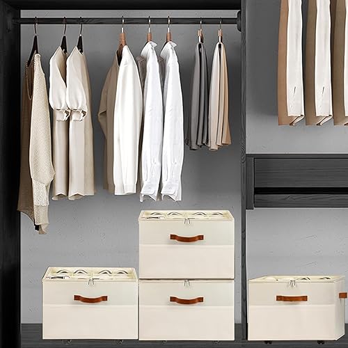 Miniatura 6 de Paquete de 2 cajas organizadoras de zapatos para armario, caja organizadora de zapatos plegable de tela con divisores ajustables y cubierta