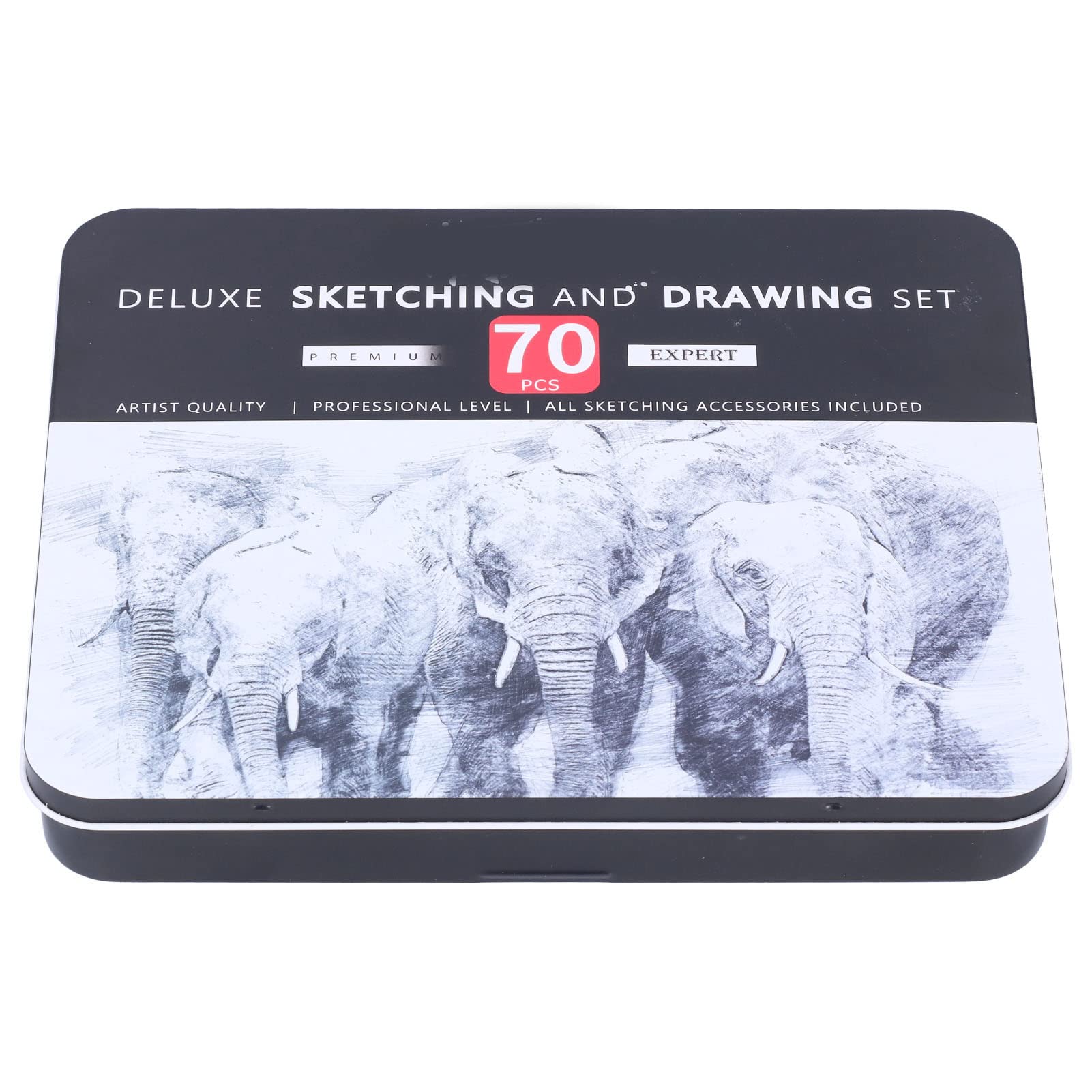 Fdit Ensemble de Fournitures D'art de 72 Pièces avec Carnet de Croquis et étui, Kit de Dessin Professionnel pour Artistes Débutants Adultes Adolescents Enfants, Graphite, Crayon à