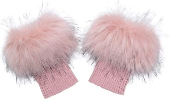 LA CARRIE Women Faux Fur Plush Leg Warmers Short Furry Fuzzy Leg Cuffs Boot