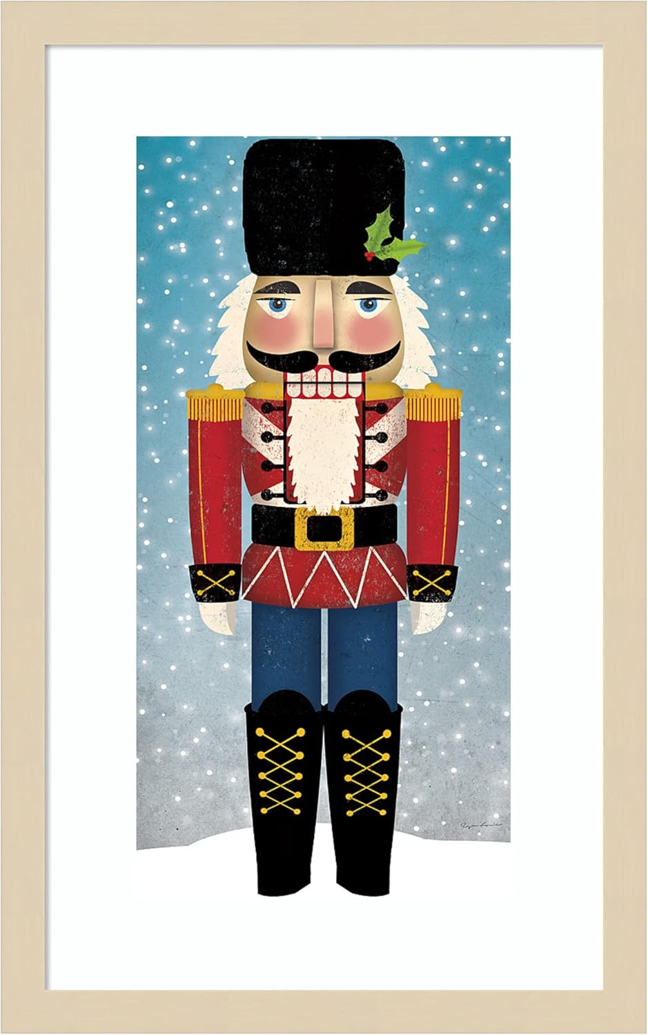 Amanti Art Framed Wall Art Print 33x20 Nutcracker I Bright by Ryan Fowler, Holidays Wall Art, Whimsical Decor, Large Poster Painting Artwork for Living Room, Bedroom, Bathroom, Kitchen, Office or