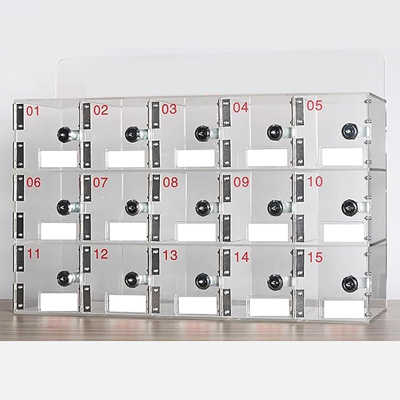 Armadietto per cellulari in Acrilico Trasparente con 40 Scomparti, Organizer per cellulari per aule Scolastiche con Serrature indipendenti, Contenitore per cellulari da Parete