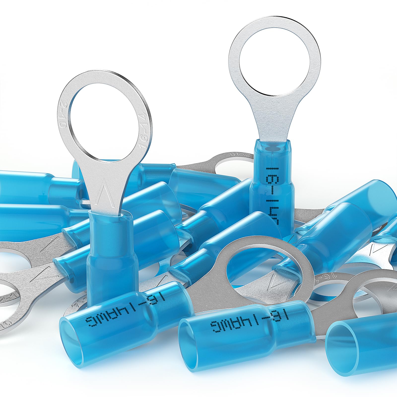 Ring Terminals - 22-18 AWG Heat Shrink Connectors -12 Ring Terminals - 22-18 AWG Heat Shrink Connectors -12