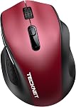 TECKNET Bluetooth Wireless Mouse(BT5.2/3.0 & 2.4G), Silent Click Computer Mouse, 5-Level Adjustable DPI, Ergonomic Portable Computer Mouse for Laptop, PC, Mac, Chromebook - Purple