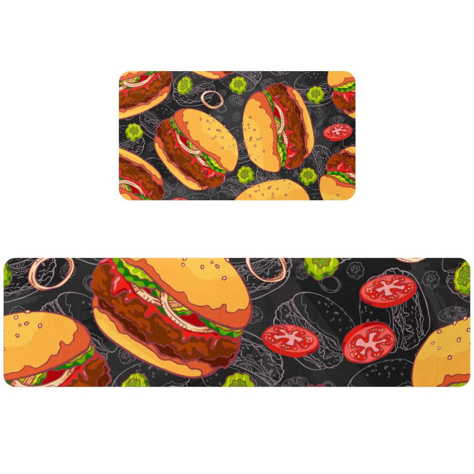 Alfombrillas de cocina con diseño de hamburguesa para dar un toque divertido a tu hogar