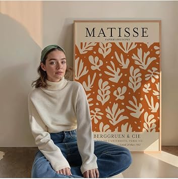 Fark Tanıtım Matisse Çerçevesiz Poster, Modern Dekoratif Çerçevesiz Poster, Tablo, Matisse-19, 40 x 50