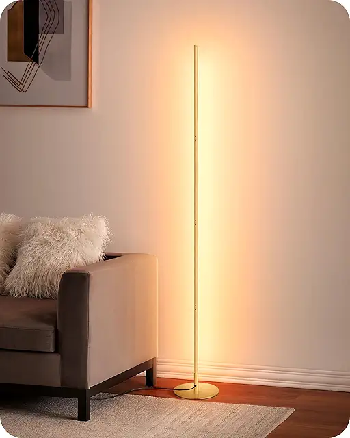 Lampada da Terra LED Dimmerabile Design Moderna, Luce Calda 3000K con Interruttore Pedale