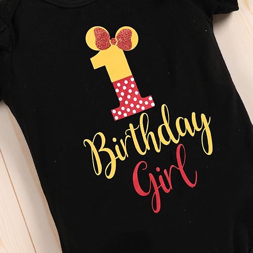 Miniatura 10 de Conjunto de diadema para bebé niña de 1 2 cumpleaños de 3 cumpleaños de lunares falda tutú orejas de ratón para sesión de fotos de Cake Smash