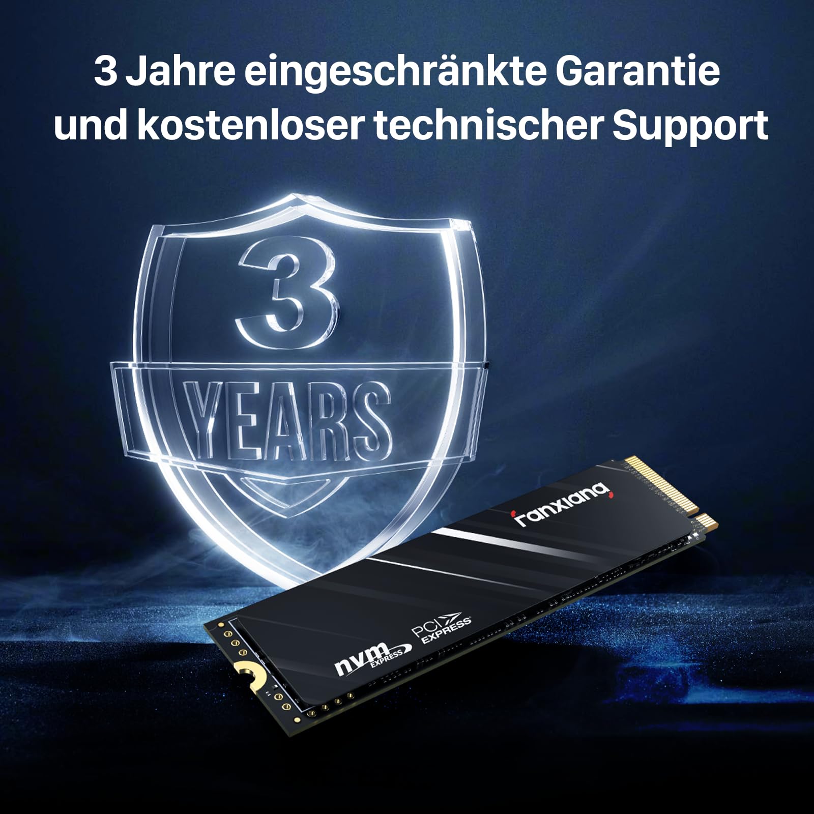 fanxiang 512GB NVMe SSD, M.2 SSD PCIe Gen3 QLC Gaming Solid State Laufwerk mit SLC Cache, 3000MB/s Lesen, Interne SSD Festplatte für PC Laptop Datenübertragung S501Q