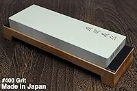 Vista 2 de Yoshihiro Afilador de cuchillos japonés Toishi de grado profesional (grano 400)