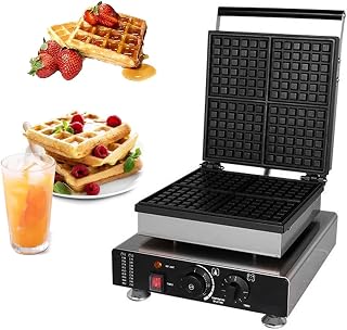 Electric Waffle Maker, Large Size Waffle Iron Commercial Waffle Maker Nonstick Stainless Steel Waffle Machine With Adjustable Temperature Control For Home And Restaurants,Style2