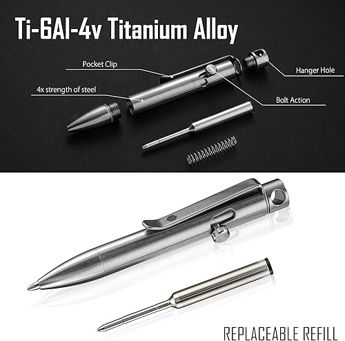 Miniatura 3 de KeyUnity KP05ST Herramienta de escritura con clip y KK03XS Cuchillo plegable pequeño Cuchillo de hoja fija