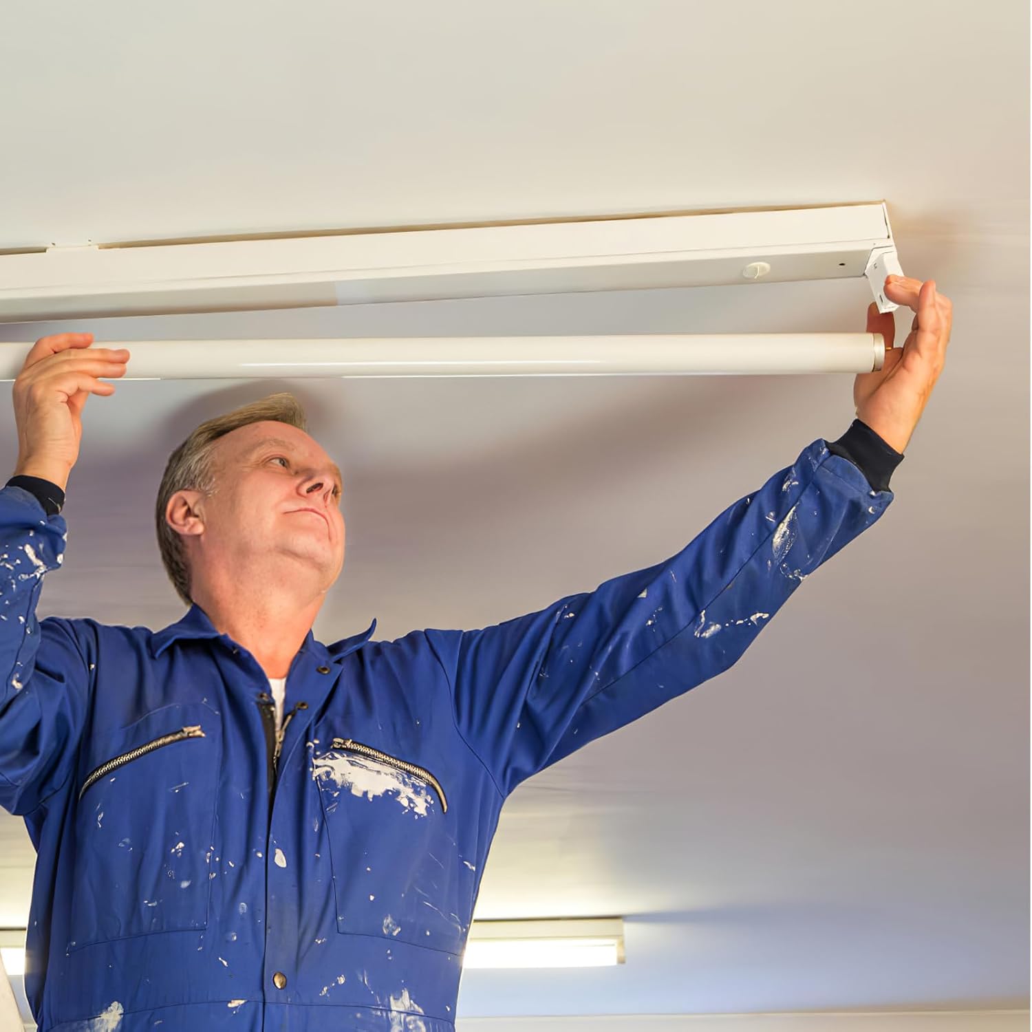 USHOBE 50 Pcs Fluorescent Lamp Holder Socket Holders Fluorescent Light Holders U- Shaped Holder Lamp Socket Holder for Fluorescent Light Socket to Plug Adapter T8 Tube Socket Medium White