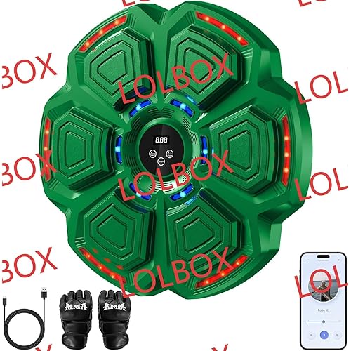 Music Boxing Machine for Adults,Smart Boxing Training Machine,Wall Target Punching Workout for Kids,Reflex Training Suitable for Home,Office,Gym,Fun Fitness Equipment(Off White)