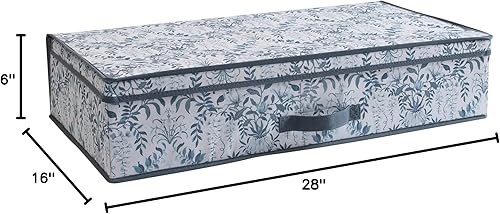 Miniatura 7 de Laura Ashley Caja de almacenamiento no tejida debajo de la cama  Dimensiones 28 x 16 x 6 pulgadas  Organización del dormitorio  Plegable  Tapa