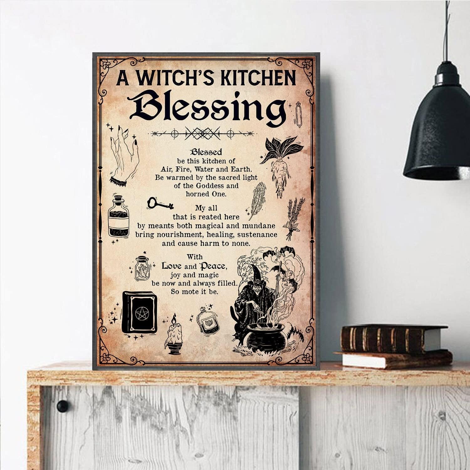 Amazon.com: A Witch's Kitchen Blessing Kitchen Witchery Witches Witches ...