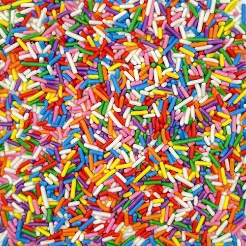 STARNEST - Gránulos de arcoíris de 3 libras para decorar postres de helado recipiente resellable 48 onzas