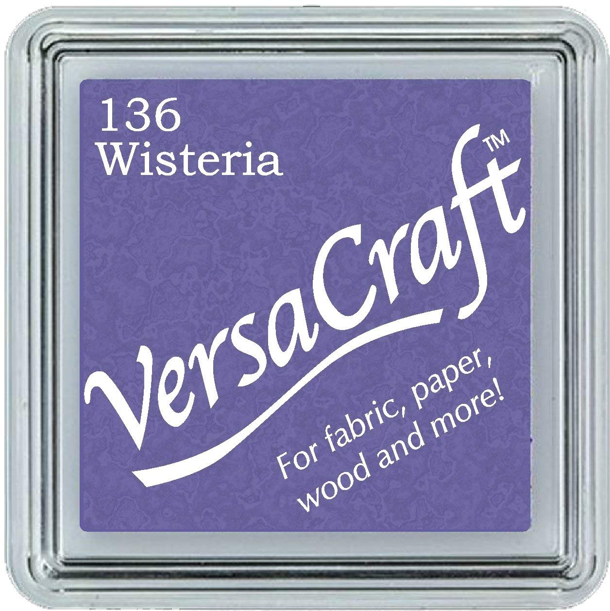 Tsukineko VKS136 Wisteria Versacraft Ink Pad, Purple, Small,3.4 x 3.4 x 2 cm
