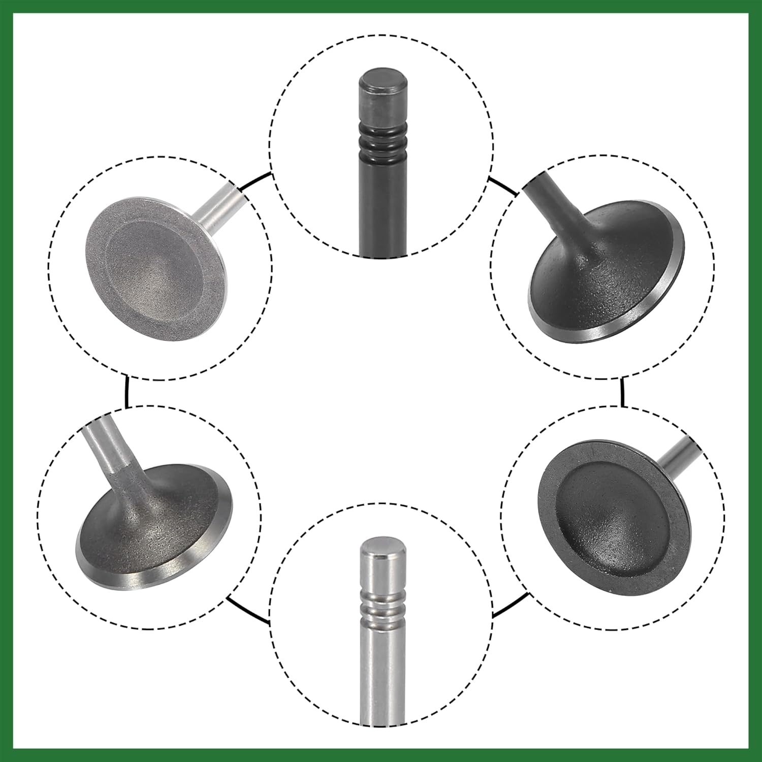 Motoforti 16pcs Intake Exhaust Engine Valves 12615936 12622329 for Chevy Cavalier Cobalt HHR Malibu for Oldsmobile Alero for Pontiac for Saturn LS1 LW1 for GM 2.0L 2.2L 2.4L Long-lasting