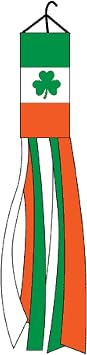 Flags Importer Ireland Clover Super Shiny Windsock Premium Quality Polyester