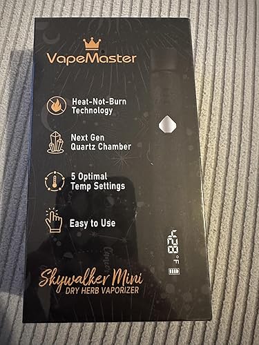 VapeMaster Skywalker Mini Dry Herb Vaporizer Pen Portable Herbal Vaporiser - Next-Gen Quartz Chamber, Temperature Control, LED Display, Pure Vapor, No Nicotine (Dark Black): Amazon.co.uk: Electronics & Photo VapeMaster Skywalker Mini Dry Herb Vaporizer Pen Portable Herbal Vaporiser - Next-Gen Quartz Chamber, Temperature Control, LED Display, Pure Vapor, No Nicotine (Dark Black): Amazon.co.uk: Electronics & Photo