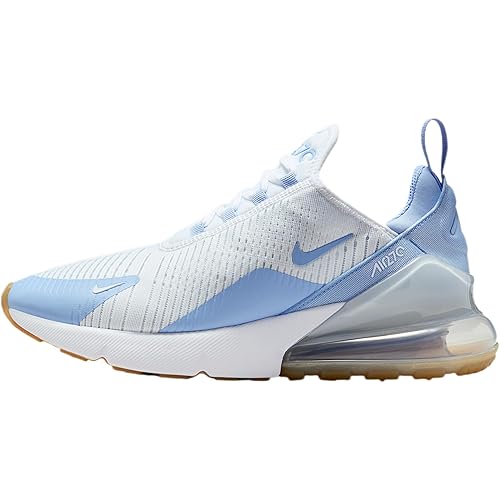 Nike Air Max 270 Women's Shoes (White/Blue Tint/Gum Light Brown/Aluminum)
