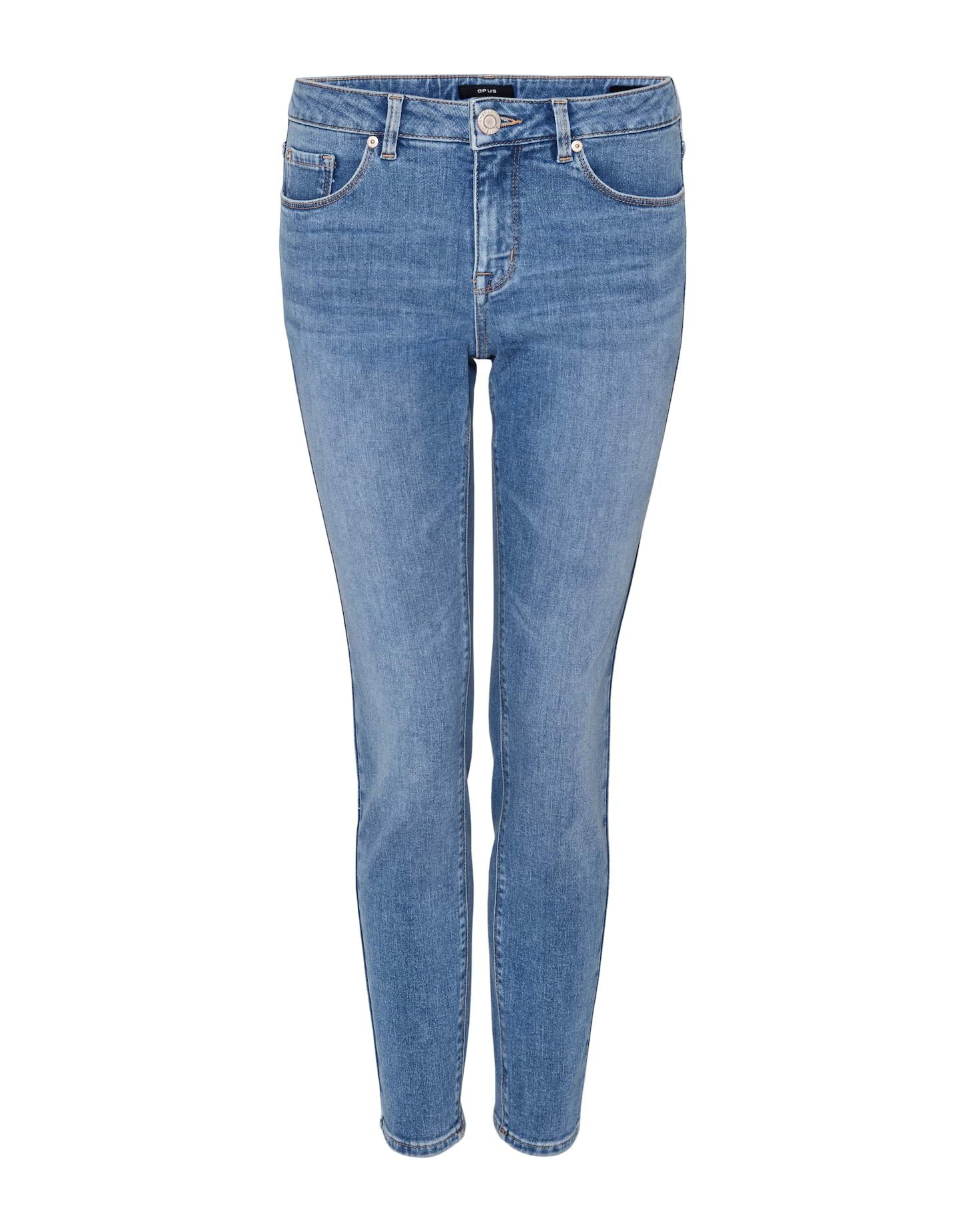OPUS Damen Skinny | Skinny Jeans ELMA Ocean Blue Low Rise mit Stretch-Anteil