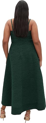 City Chic Women's Plus Size Tiffany Hi Low Maxi Dress, Emerald, 22