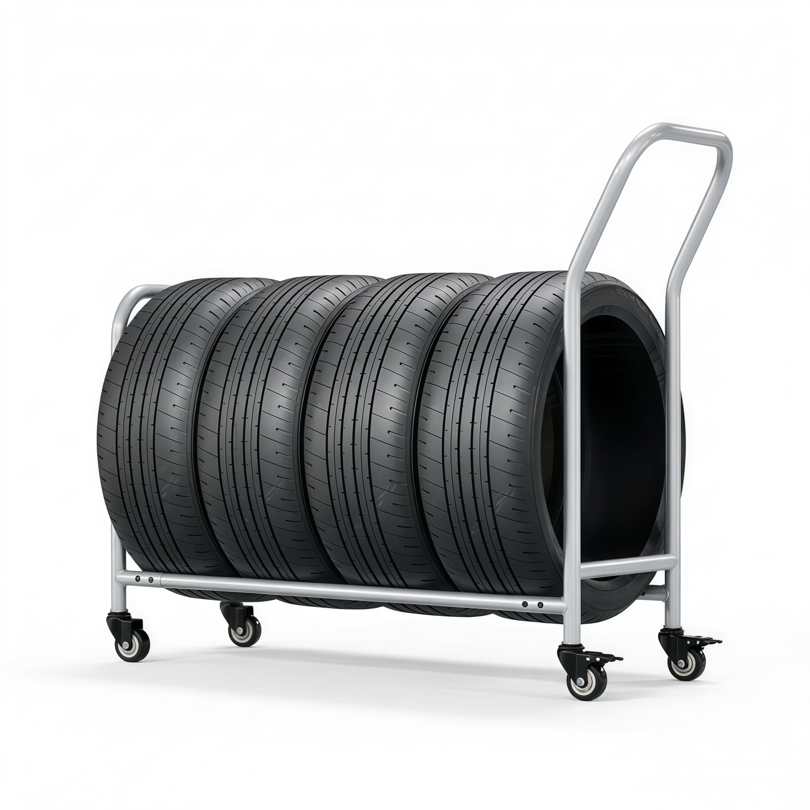 AKFNCJE Movable Heavy Duty Tire Rack, Metal Tire Storage And Transport Cart