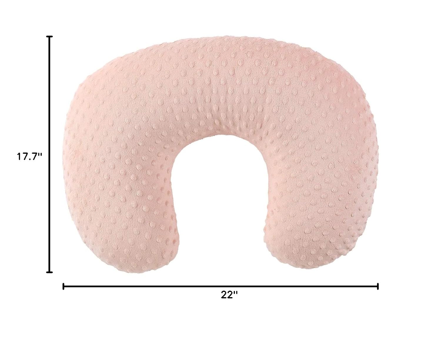 Nursing Pillow Cover Breastfeeding Pillow Cases | Plush Dot Slipcover (LightPink)
