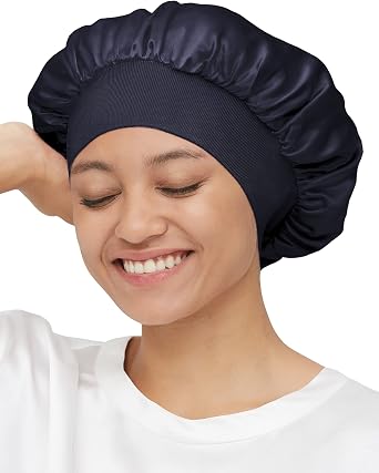 Mulberry Silk Night Sleep Cap Bonnet 