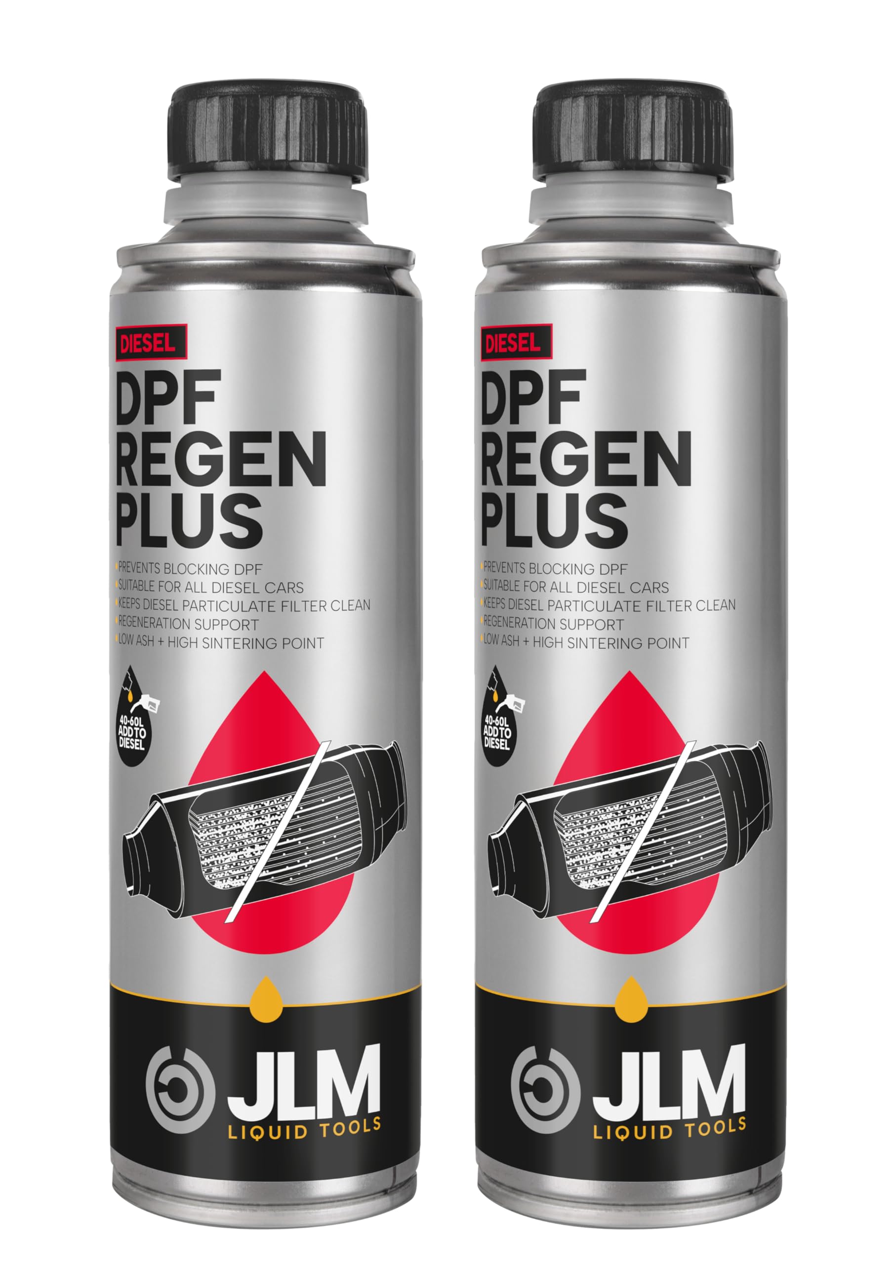 JLM Diesel DPF ReGen Plus 2 x 250 ml (500 ml), confezione da 2