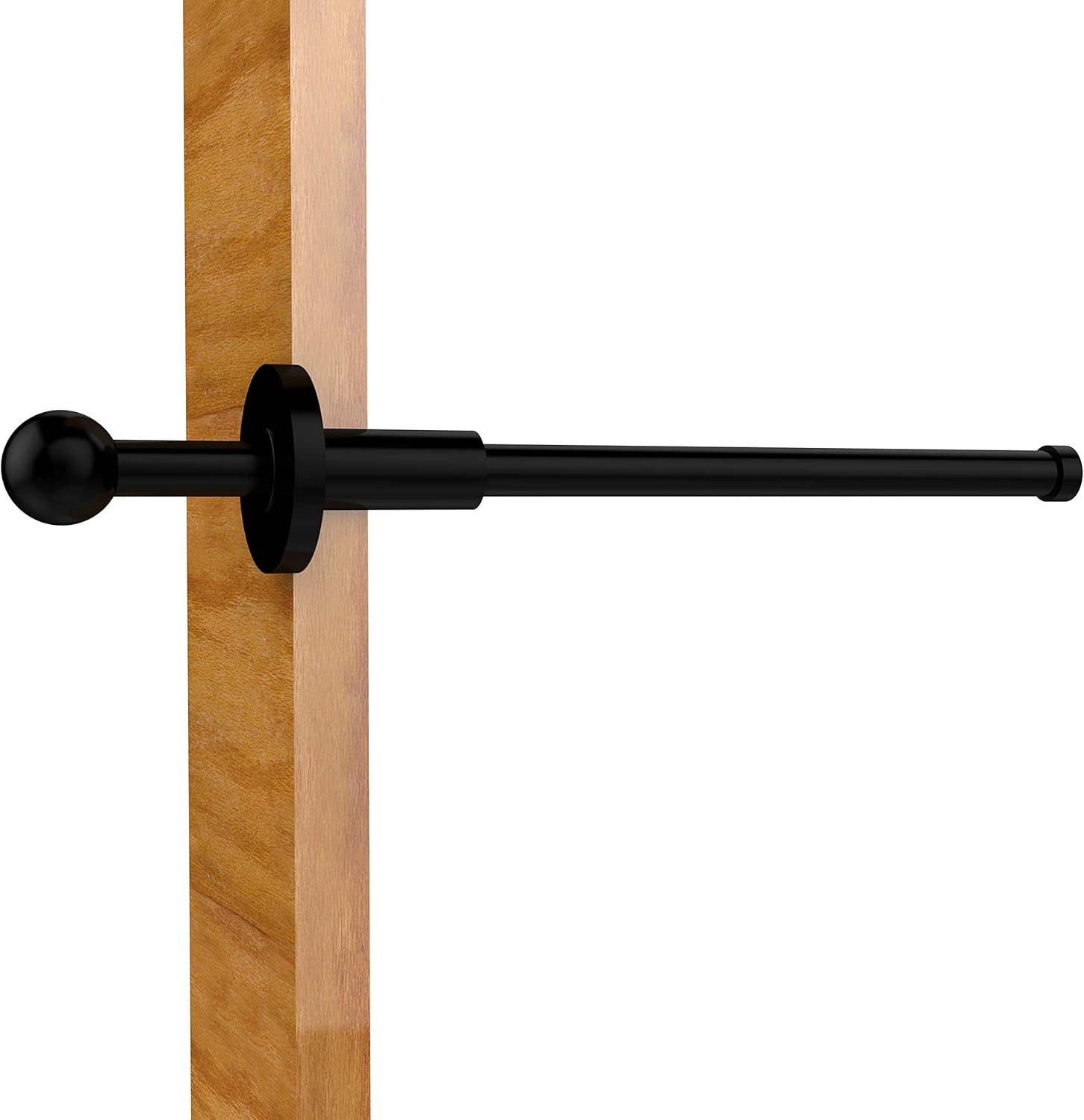 Allied Brass TD-23-BKM Traditional Pullout Garment Rod, 10-Inch, Matte Black