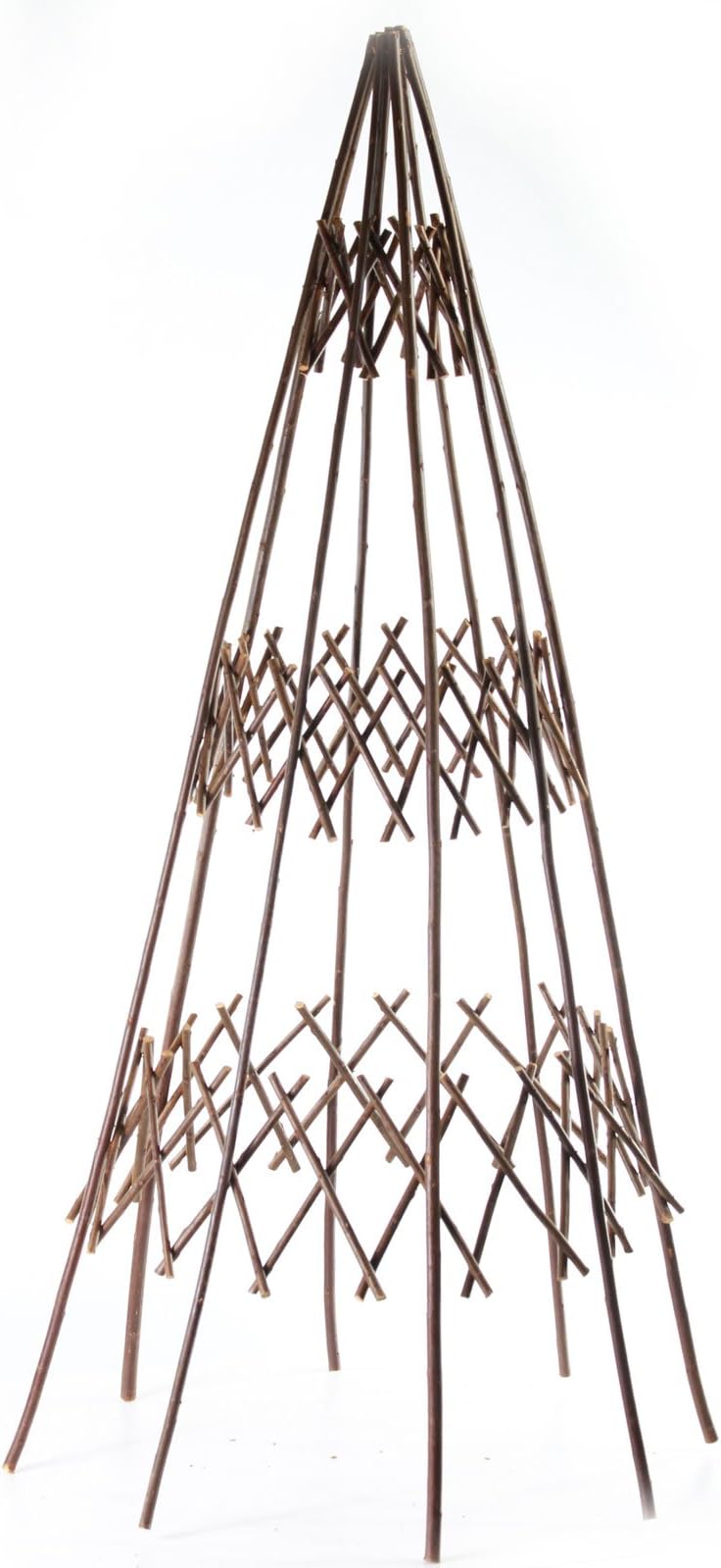 Dark Willow Obelisk Natural Climbing Plant support cage 120cm