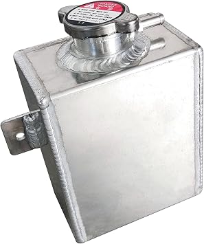 1.2L Universal Aluminum Radiator Coolant Overflow Tank Expansion Reservoir with Cap Natural