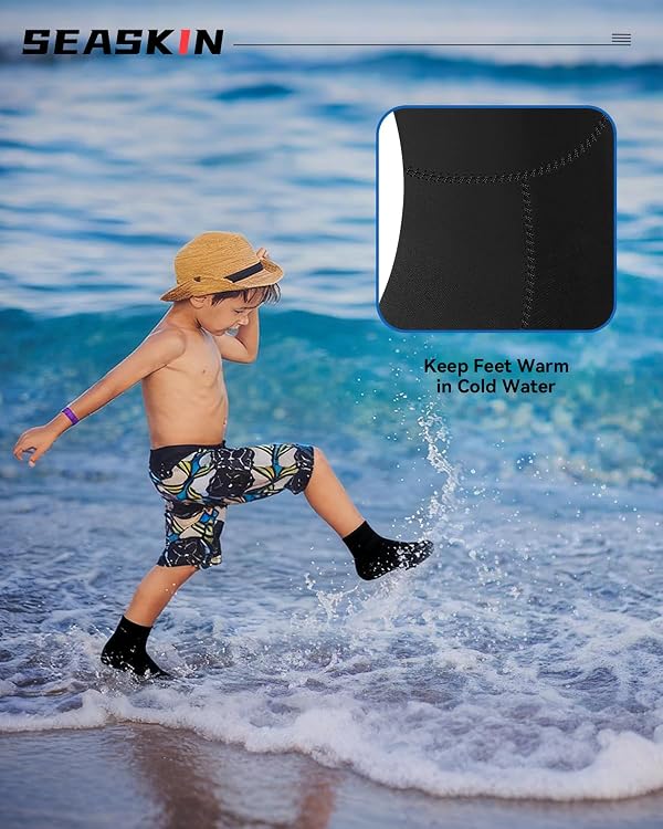 Seaskin 3mm Kids Neoprene Socks for Beach Volleyball Sand Soccer by Seaskin - Used condition - Image 6