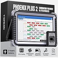 TOPDON Phoenix Plus 2 ECU Coding Scanner: Bidirectional Tool, CAN FD, Topology Map, 42+ Services, FCA AutoAuth, 2 Years Free Updates