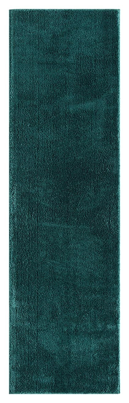 SrS Rugs® Comfy Living Room Rug - Super Soft Non Slip Washable 22mm Depth Pile Mat - Multiple Colours & Sizes (Emerald Green, 60cm x 200cm)