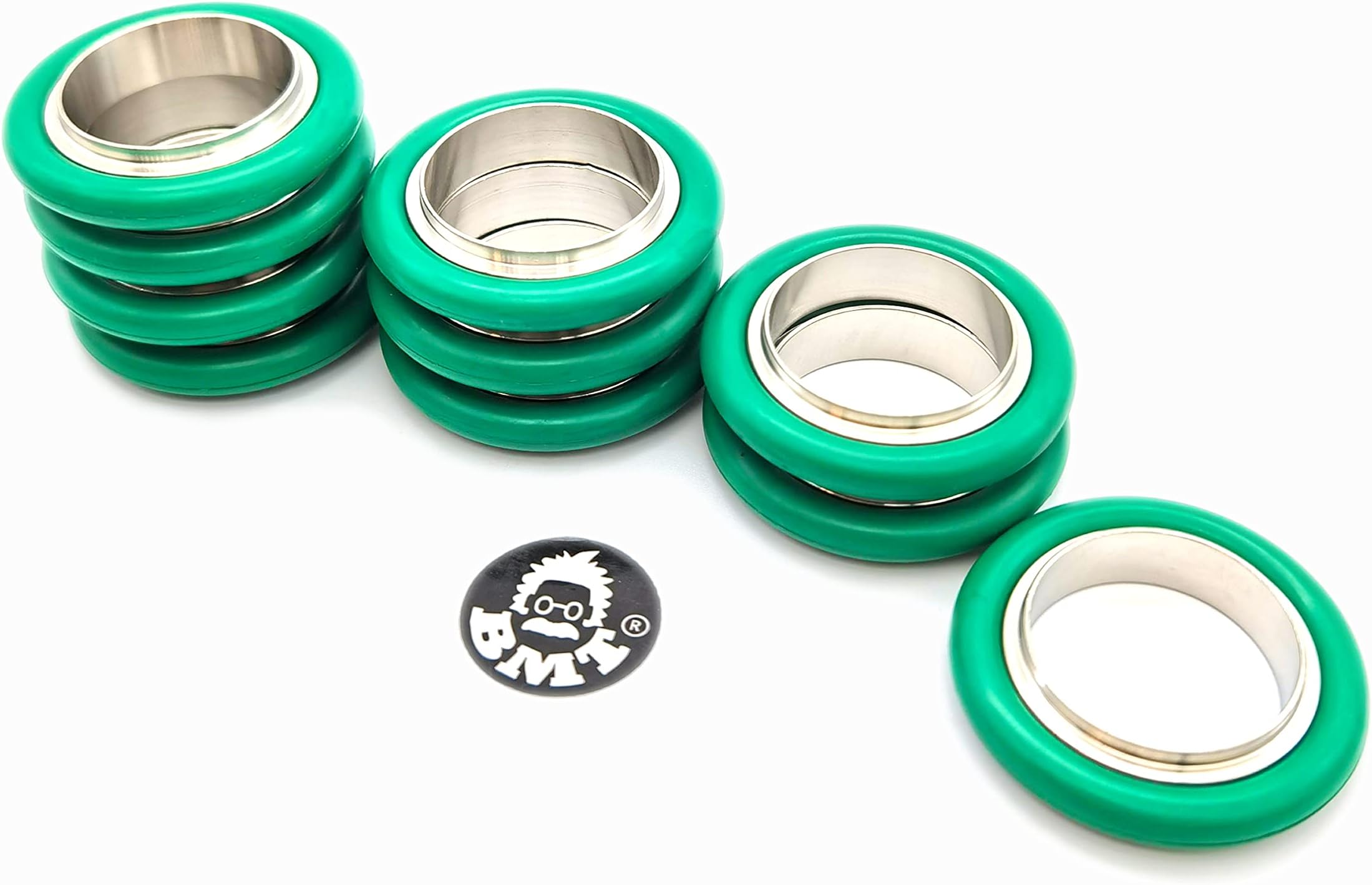 - KF25 Flange Centering Ring x 10pcs < ISO-KF Flange, Stainless Steel Ring, FKM Viton O-Ring >