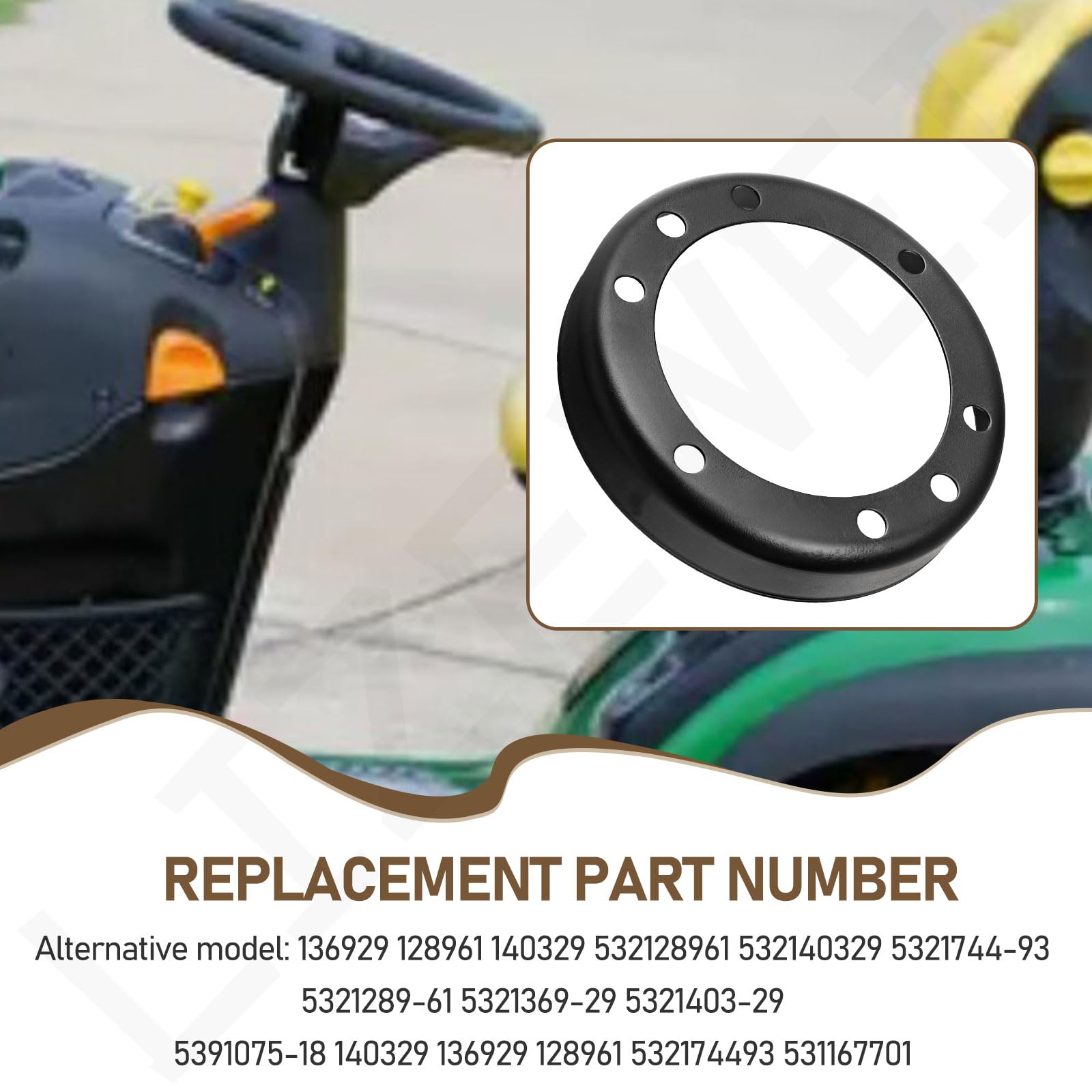 Paquete de 3 protectores de mandril de tractor de césped 531167701 para cortacésped Husqvarna Craftsman Ryobi 174493 128961 136929 140329 532128961 532136929 532140329 53211 744933 Modelos de